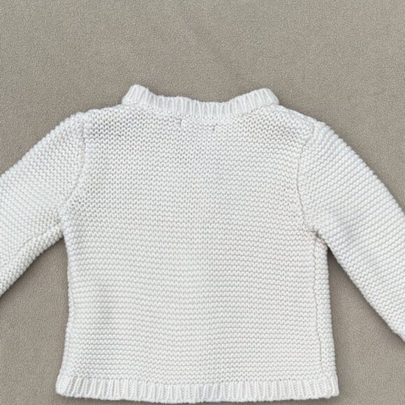 Gap Cream Knit Cardigan Sweater 6-12 Months - Picture 4 of 5